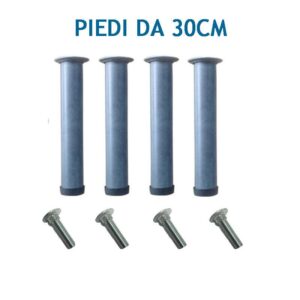 *Kit piedi in ferro per rete a doghe - con tappo antiscivolo.