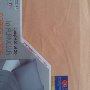 *Completo letto Flanella Tessier PIAZZA E !1/2 TINTA UNITA SENAPE
