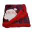 *Plaid coperta in pile e agnellato Babbo Natale