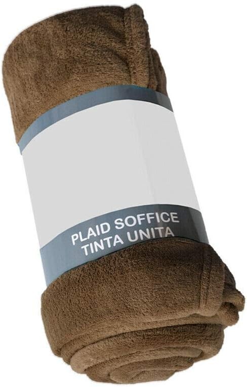 *Plaid MATRIMONIALE Morbidissimo Tinta Unita Pile Caldo mis. 230x210