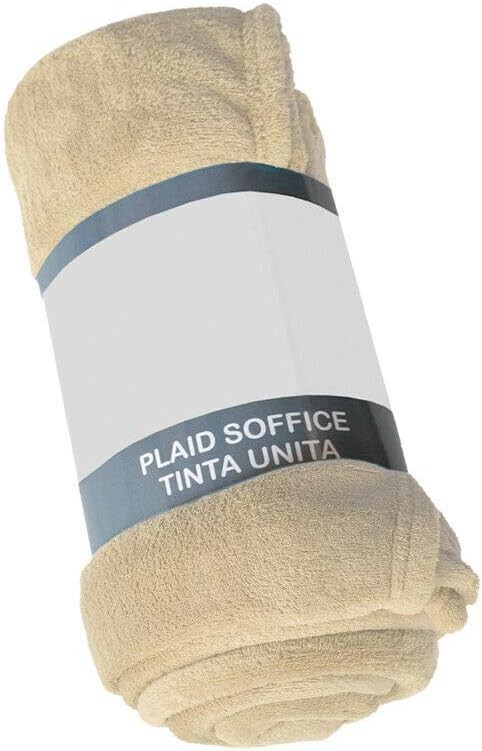 *Plaid MATRIMONIALE Morbidissimo Tinta Unita Pile Caldo mis. 230x210