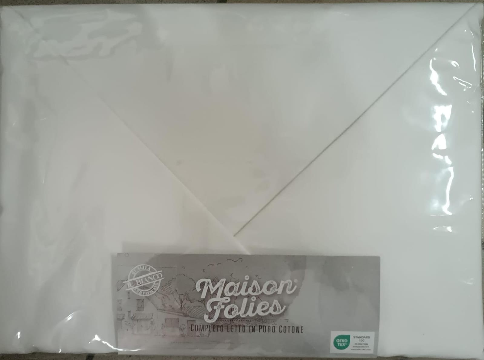 *Lenzuola Singolo BIANCO MAISON FOLIES 150X290
