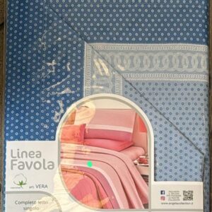 *Completo Lenzuola 100% Cotone Letto SINGOLO ANGEL'S COLLECTION LINEA FAVOLA VERA