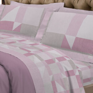 Completo Lenzuola Flanella di Cotone Linea Super Europa 100%  Dis. Atene