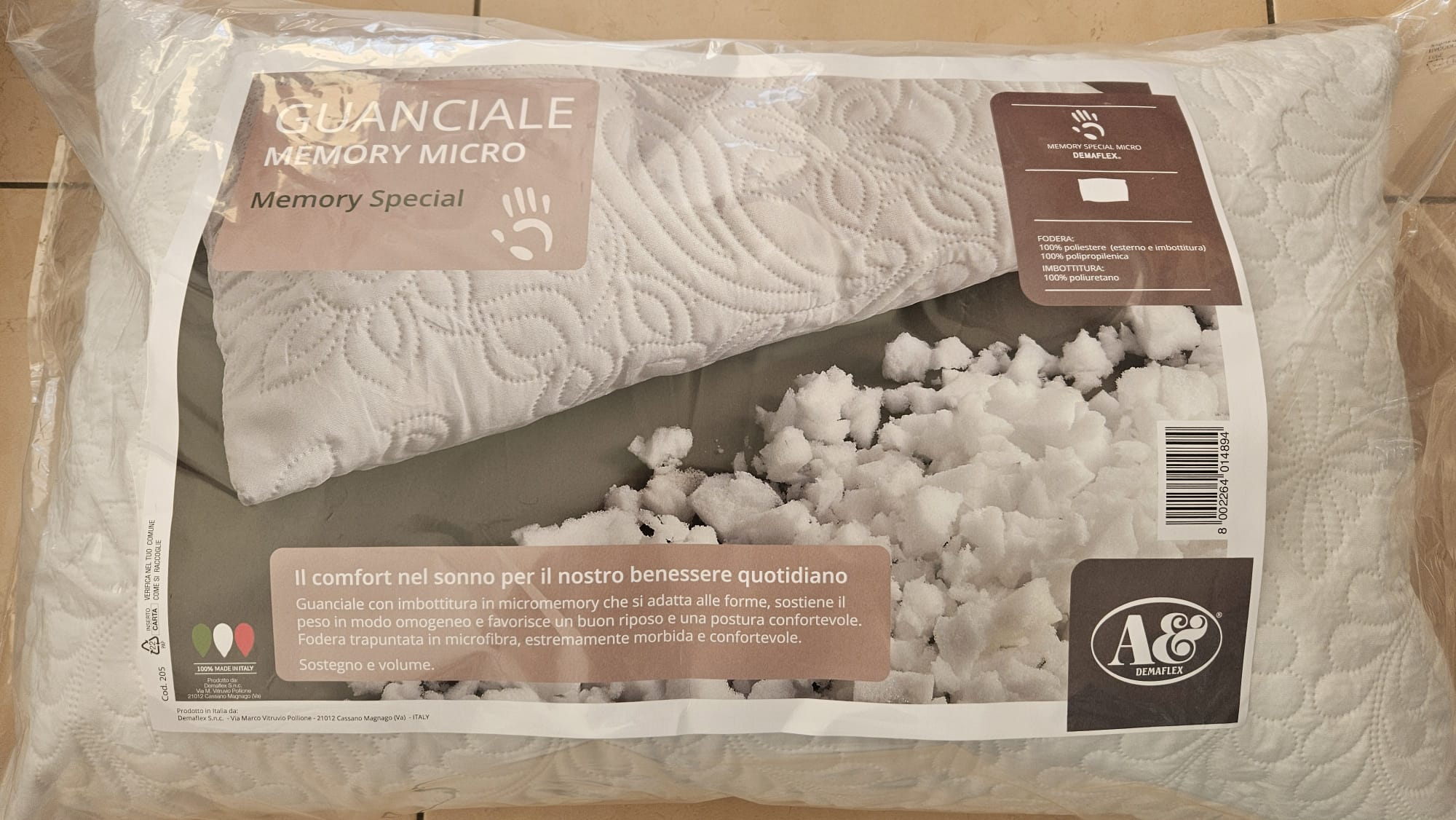 +Guanciale Cuscino Memory Micro