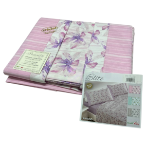 +Completo Lenzuola Tessier “Narciso” In Puro Cotone Percalle Letto Matrimoniale